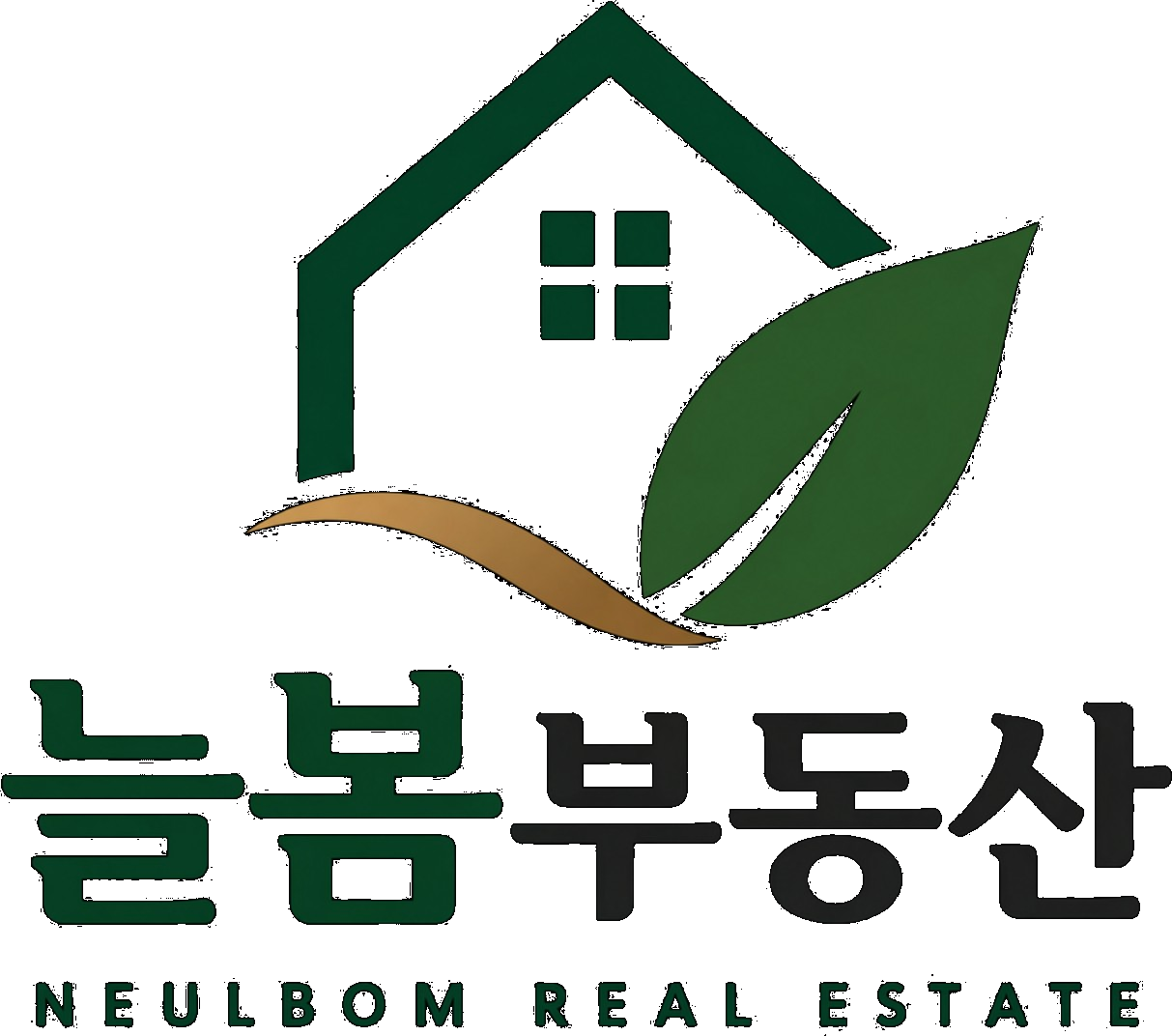 늘봄부동산 세로형 로고